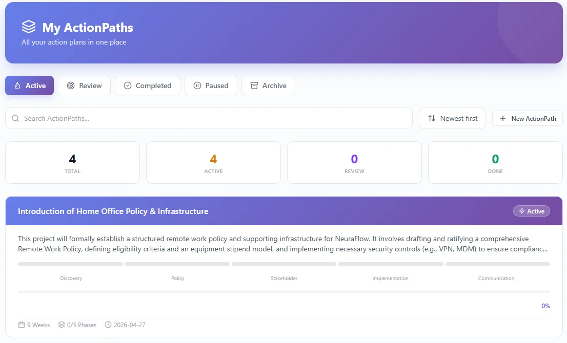 PathHub AI Home Screen